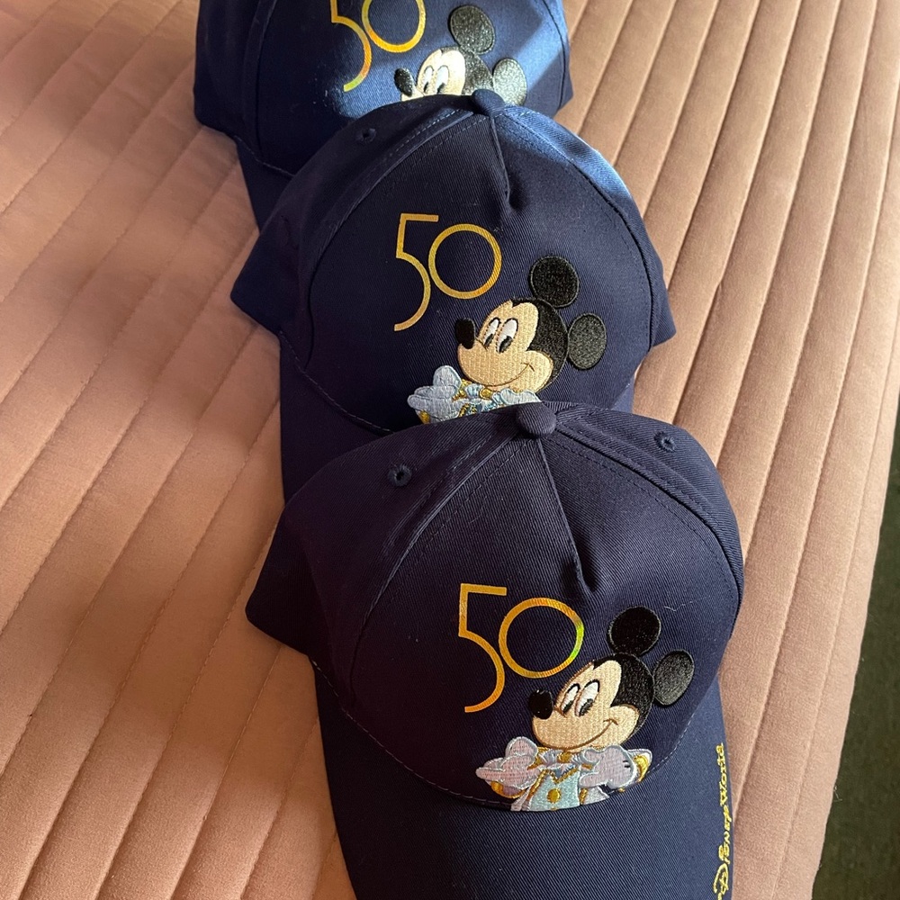 Authentic Walt Disney World 50th Anniversary Baseball Caps (3) SOLD OUT